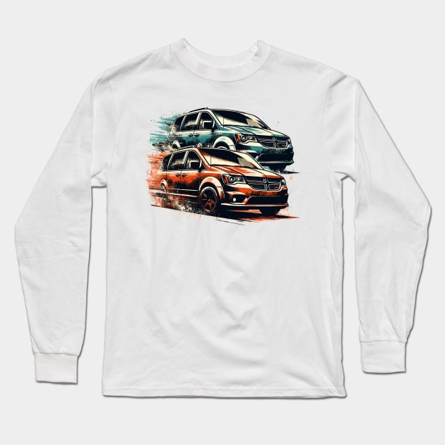 Dodge Caravan Long Sleeve T-Shirt by Vehicles-Art